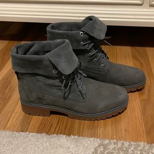 New Without Tags Timberland Roll Top Grey Boot size 11